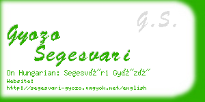 gyozo segesvari business card